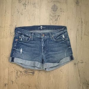 7 for all mankind denim shorts